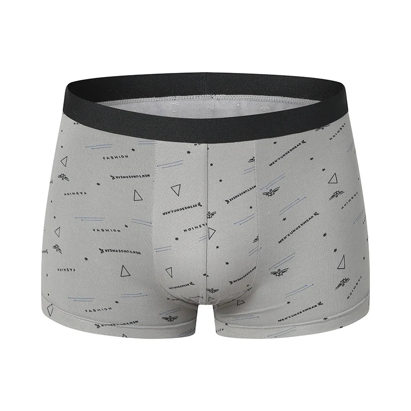 10-piece men's random fashion printed underwear Europe and large size sexy men comfortable wild boyshort elastic waist pants.