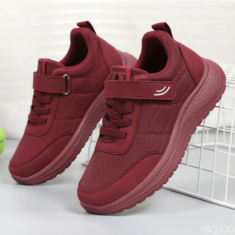 Sports shoes for women in spring new soft soled non tiring single shoes casual simple comfortable breathable running shoes