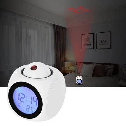 Multi-function Projection Chime Clock LED Light Projection Alarm Clock Voice Chime Clock Projection Clock