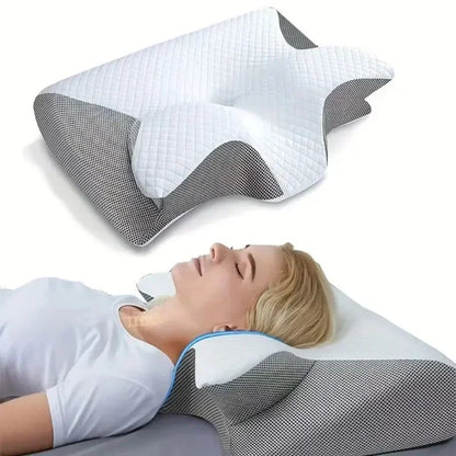 1pc Memory Foam Cervical Pillow Fast Rebound Memory Sleeping Pillows 2in1 Ergonomic Orthopedic Pillow for Neck Pain Neck Pillow