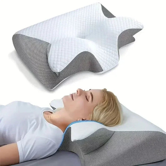 1pc Memory Foam Cervical Pillow Fast Rebound Memory Sleeping Pillows 2in1 Ergonomic Orthopedic Pillow for Neck Pain Neck Pillow
