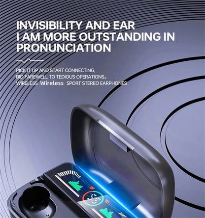 Wireless Bluetooth Headphones TWS Headsets With Mic Stereo Sport In-ear Earphone Touch Control Long Standby HD Call Earbuds Game