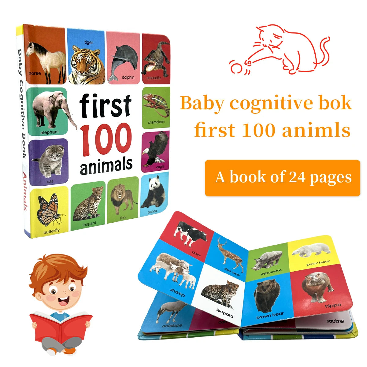 0-2 Years English Children's Cognitive Encyclopedia Enhancing Cognition Children's Early Learning Books Gifts