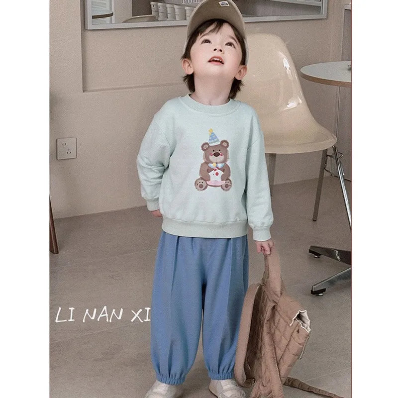 Kids Clothes Sets 2025 Autumn Winter Sport Suits for Boys Cartoon Sweatshirts+pants Tracksuits for Girls Toddler Outfits Sets