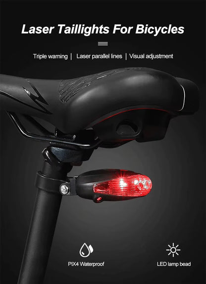 Bicycle Rear Light Red Tail Light LED Night Safety Warning Light Cycling Taillight Easy to Install Lantern for Bike Accessories