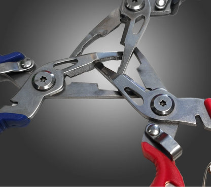 Fishing Lure Plier Scissors Return Spring Latch Bend Design Comfortable Handle Needle Nose Pliers Eagle Nose Pliers Orange