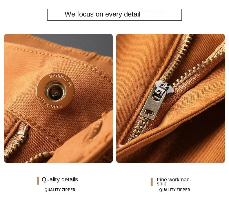 Seven-Color Stretch Jean Men's Trendy Wild Simple 97% Cotton High-End Slim-Fitting Small Straight Casual Men's Clothing Trousers