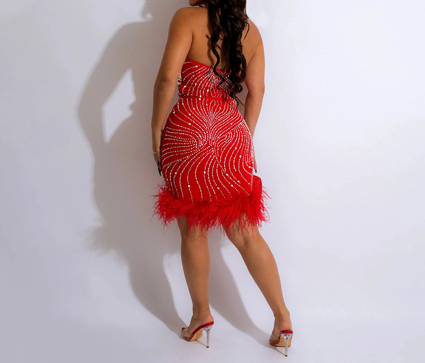 Sparkly Diamonds Elegant Dress Women For Wedding Party Cocktail Prom Dress Rhinestone Sheer Mesh Sexy Formal Evening Dresses