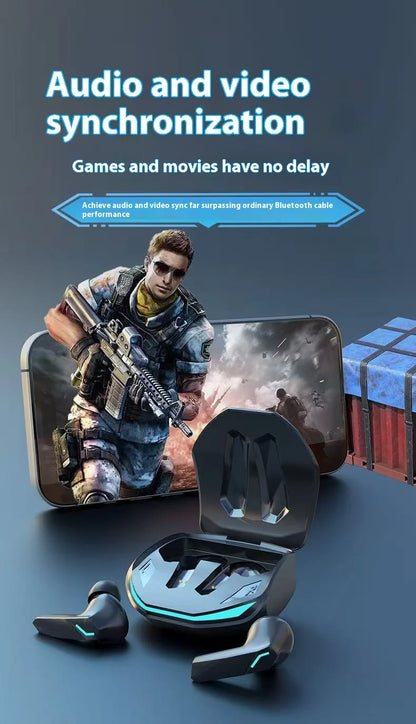 سماعات أذن رياضية GM02 بلوتوث 5.3 لاسلكية للألعاب مع ميكروفون وسماعات موسيقى ثنائية الوضع جديدة