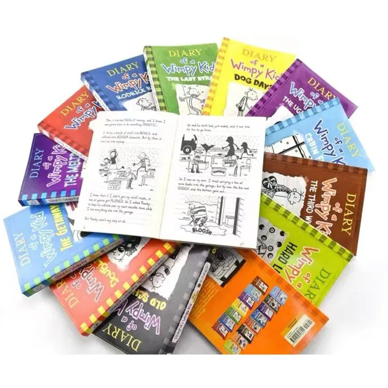 8 Books/set 1-8/9-16 English Diary of A Wimpy Kid Comic Novel Storybook Children Reading Literature Gift