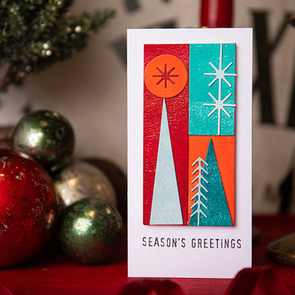 Christmas Tree Cabin Combination Metal Cutting Dies for DIY Scrapbooking Paper Card Craft Decoration Background Album Making