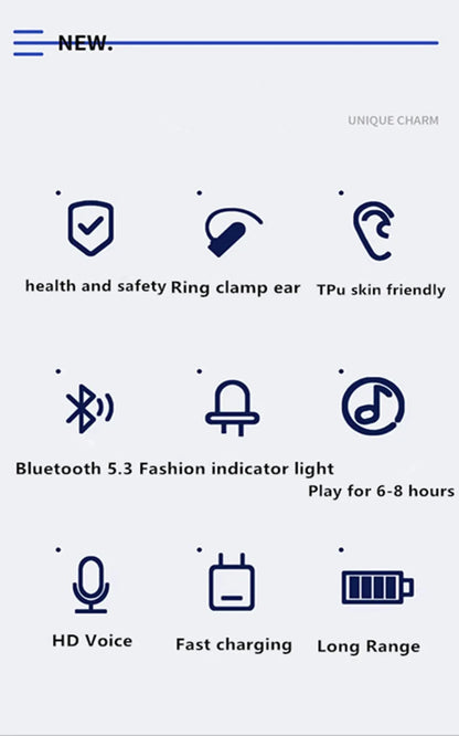 Bluetooth Earphone Clip On Monaural Inear Motion Stereo Bone Conduction Gd28 Business Wireless Earphone Mini Monaural Tws