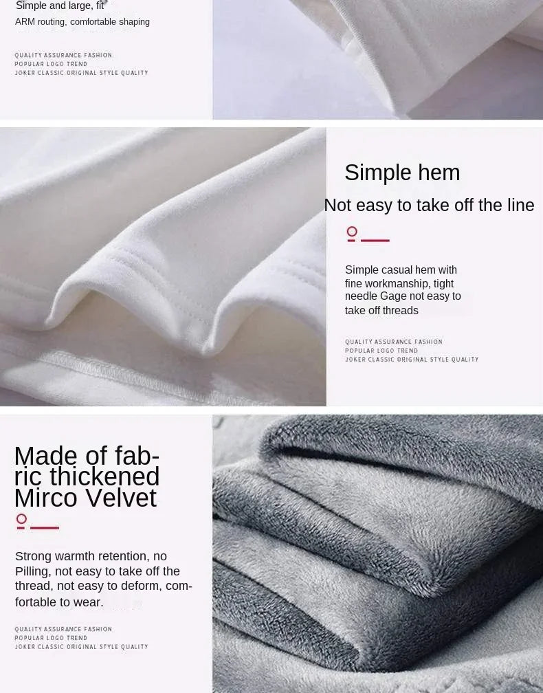 Winter Men Thickening Velvet Warm Tops Men's Long-sleeved Thermal Underwer Male Round Neck Fashion T-shirt