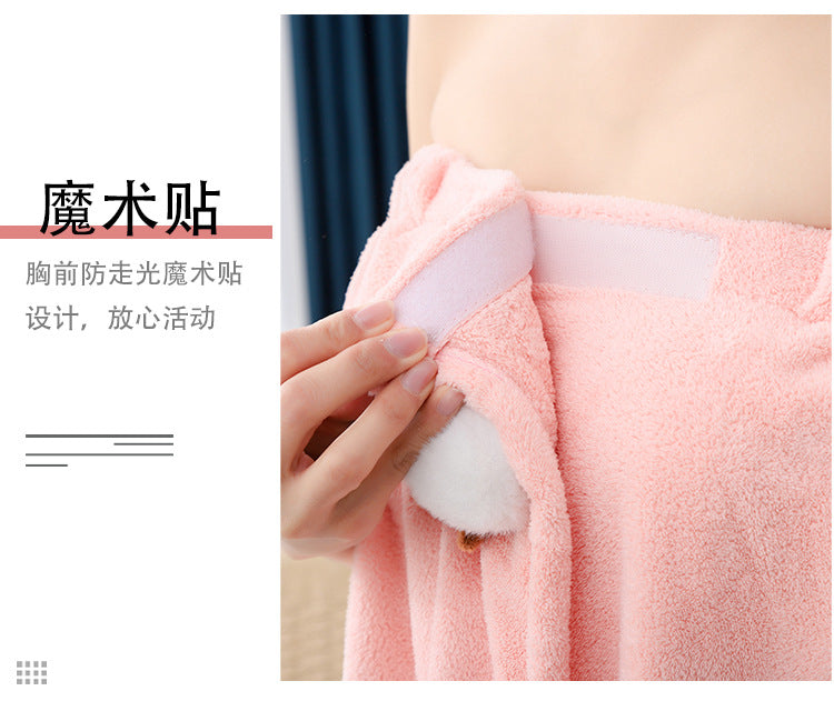 Bath Towel Household Women Wearable Wrap Adults Absorb Water Quick Dry  Skirt Long Style Bathroom Washable Bathrobe Sexy Towels