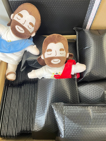 40CM Breathing Jesus Soothe Plush Toy for Kids Soft Soothing Jesus Plushies Comforting Jesus Heart Toy Easter Christmas Gifts