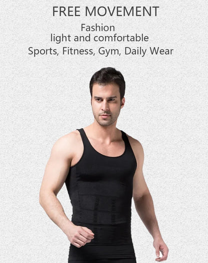 Men's Slimming Vest Body Shaper Chest Belly Compression Shirts Abdomen Waist Trimmer Shapewear Gym Fitness Tank Tops Workout