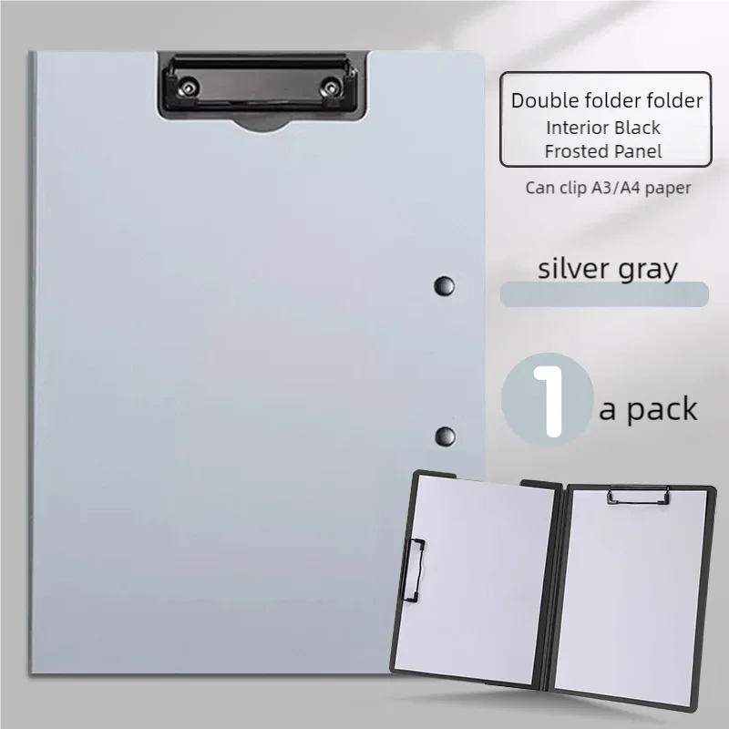 1pc A4 File Folders, Documents Organizer, Clipboard With Cover, Paper Folder For Business & School, Stationery & Office Supplies