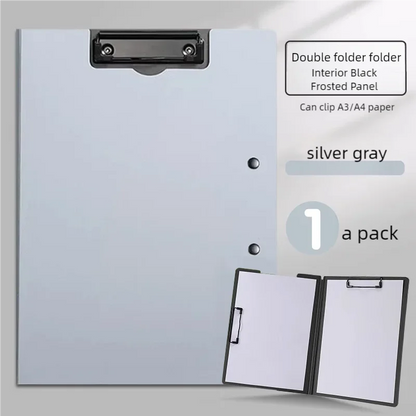 1pc A4 File Folders, Documents Organizer, Clipboard With Cover, Paper Folder For Business & School, Stationery & Office Supplies