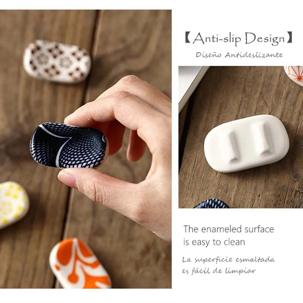 Kitchen Tools Rest Ceramic Chopsticks Stand Chopsticks Holder Tableware Chopsticks Spoon Rack