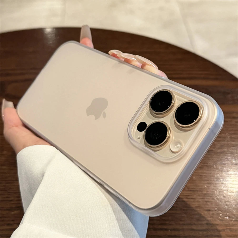 Soft Matte Candy Transparent Phone Case For iPhone 16 15 14 Pro Max Plus 13 12 11 XR XS XsMax 8 Shockproof Silicone Bumper Cover