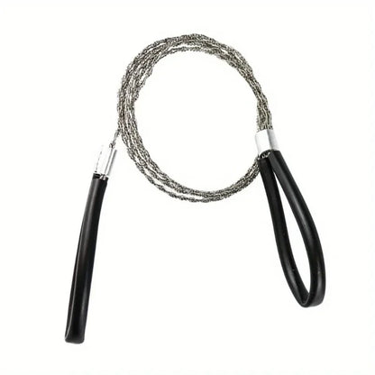 1PC portable stainless steel wire saw with finger handle, Pocket Manual chain saw for outdoor camping hiking survival