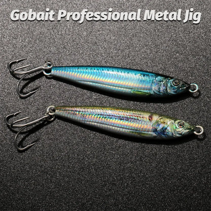 Metal Jig Bait 20g 30g 40g Spinner Sinking 3D Eye Color Laser Spinning Gear Luring Cast Fishing Tackle Blade Hook Pesca VIB Lure