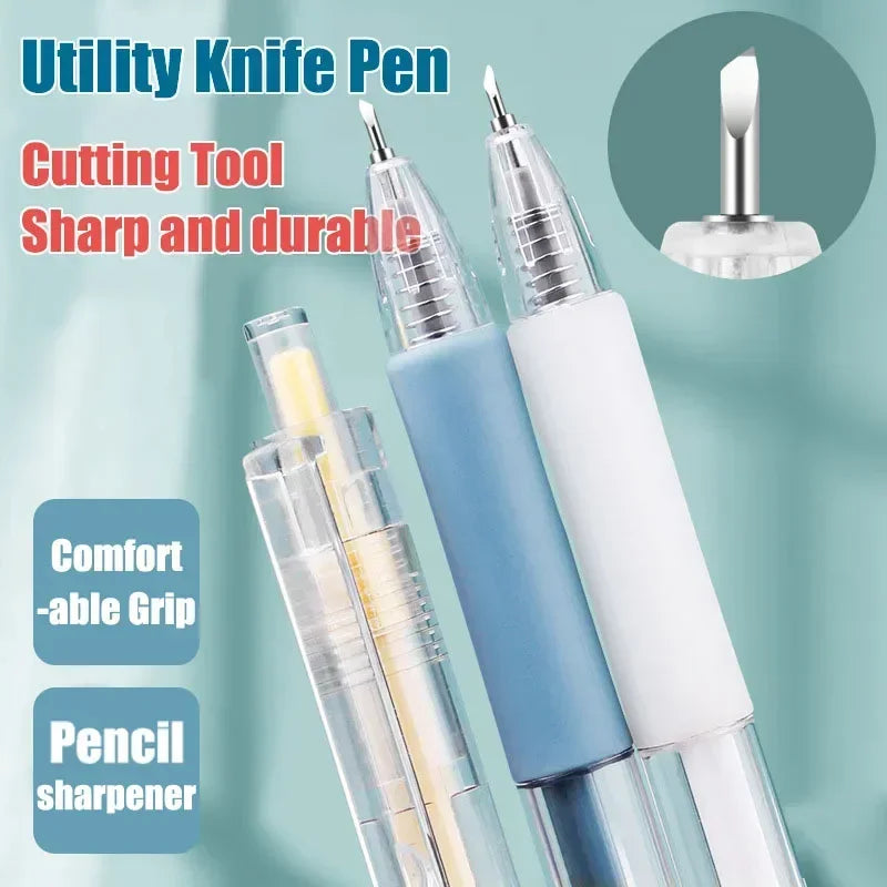 Art Utility Knife Pen Art Scrapbooking Craft Cutting Tool Sticker Paper Cut Knife Express Box Cutter Stationery School Supplies