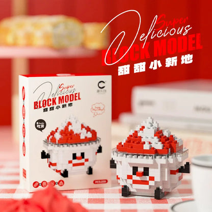 Fun Micro Particle Building Blocks Happy Eat and Play Series Vibrant Avocado Pineapple Children's Educational Assembling Toys