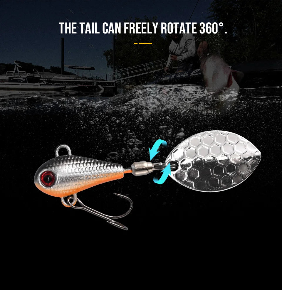 BLUX SPINTAIL Fishing Lure 4.5g 7g 11g Mag Tail Spinner Shad Metal Vib Casting Shore Jig Bait Copper Blade Spoon Freshwater Bass