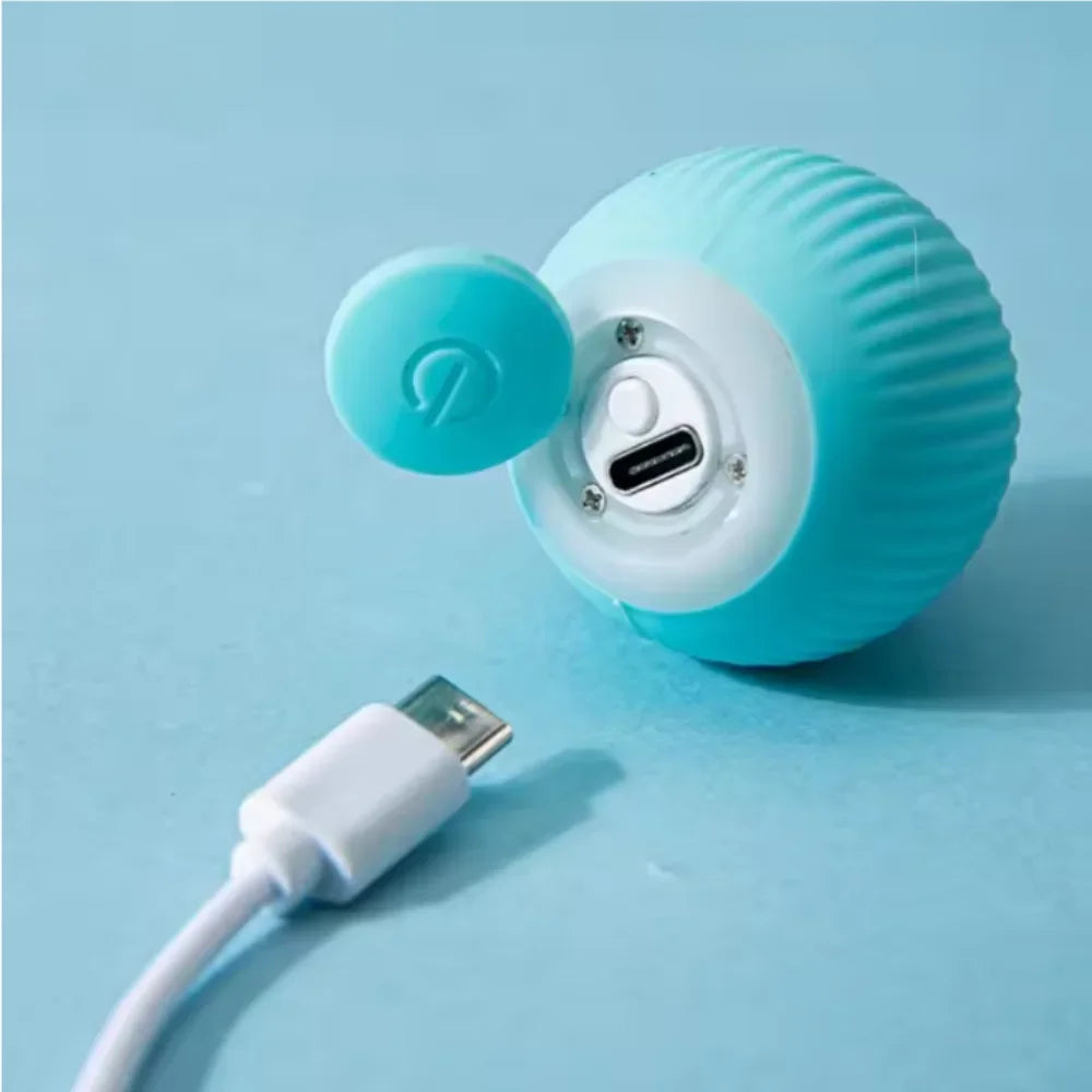 Electric Cat Ball Toys Automatic Rolling Smart Cat Toys Interactive for Cats Training Self-moving Kitten Toys for Indoor Playing