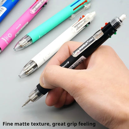 5-Color 0.7mm Ballpoint Pen And 0.5mm Automatic Pencil 6-in-1 Set Creative Writing Office And School Tool