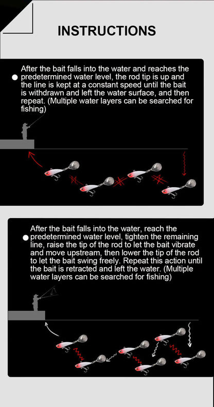 WALK FISH 7g 11g 15g 21g Spinner Bait Metal VIB Fishing Lure Rotating Tail Vibration Sequins Japan Wobbler Trolling Bait Pesca