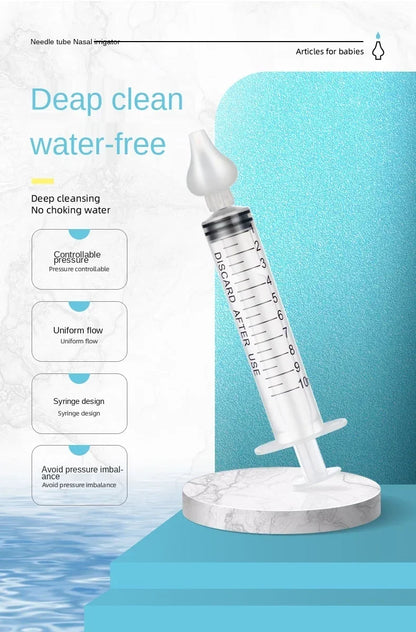 1/2Pcs Needle Tube Baby Nasal Aspirator Syringe Baby Nose Cleaner Rhinitis Nasal Washer Irrigator Baby Nose Washing for Children
