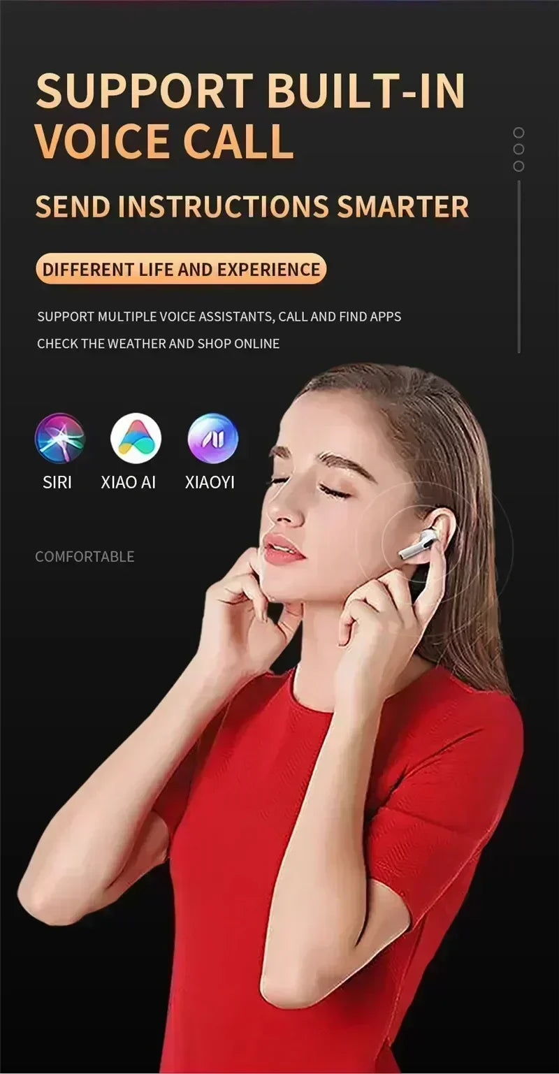 New TWS Earphone Bluetooth Headphones with Mic 9D Stereo Pro 6 Earbuds Wireless Bluetooth Headset apply to smartphones