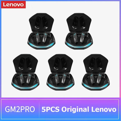 5PCS Original Lenovo GM2 Pro 5.3 Earphones Bluetooth Wireless Earbuds Low Latency Headphones HD Call Dual Mode Gaming Headsets