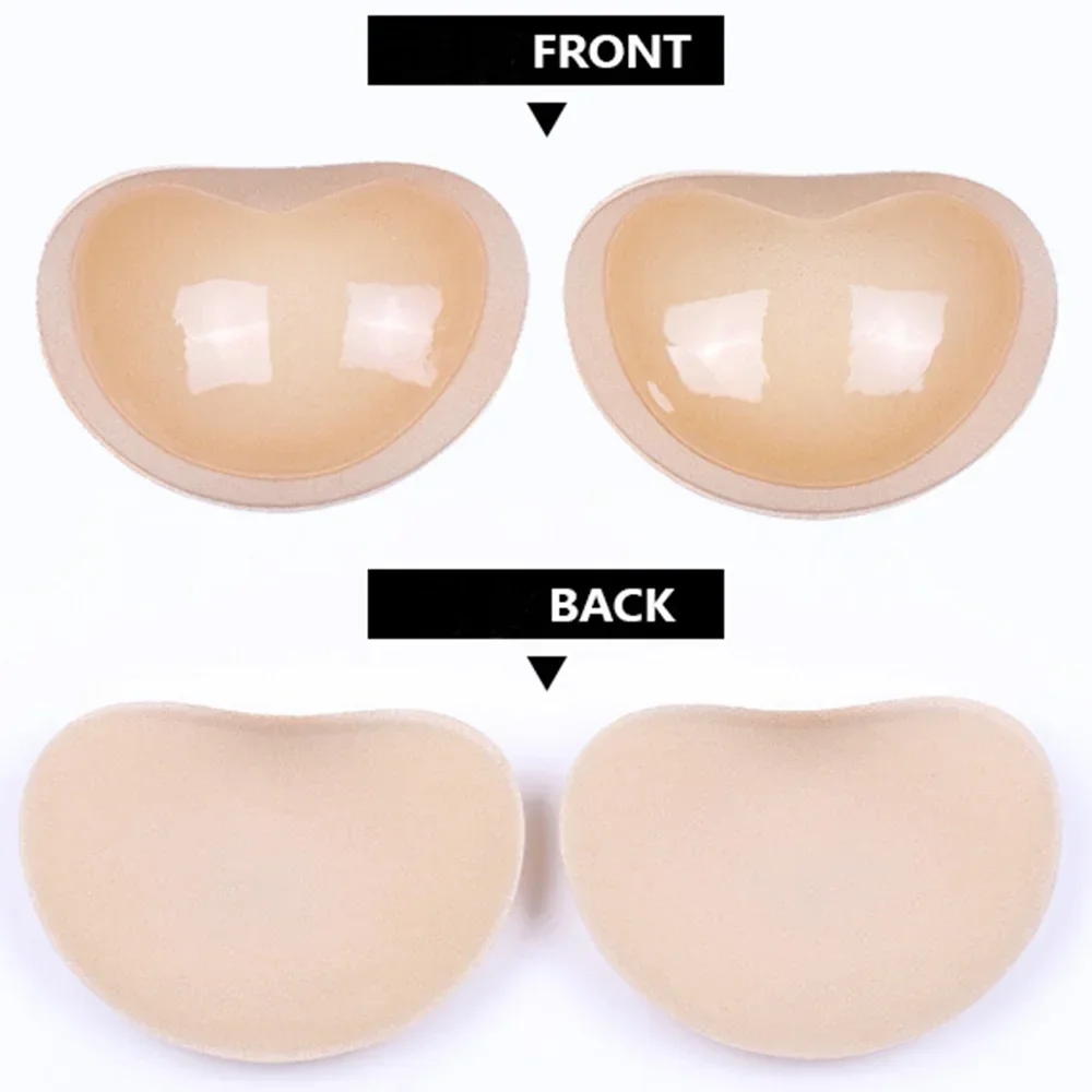 Chest Push Up Sticky Bra Thicker Sponge Bra Pads Breast Lift Up Enhancer Silicone Removeable Inserts Swimsuit Invisible Bra