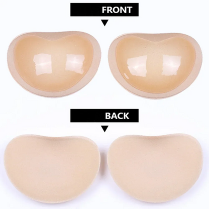 Chest Push Up Sticky Bra Thicker Sponge Bra Pads Breast Lift Up Enhancer Silicone Removeable Inserts Swimsuit Invisible Bra