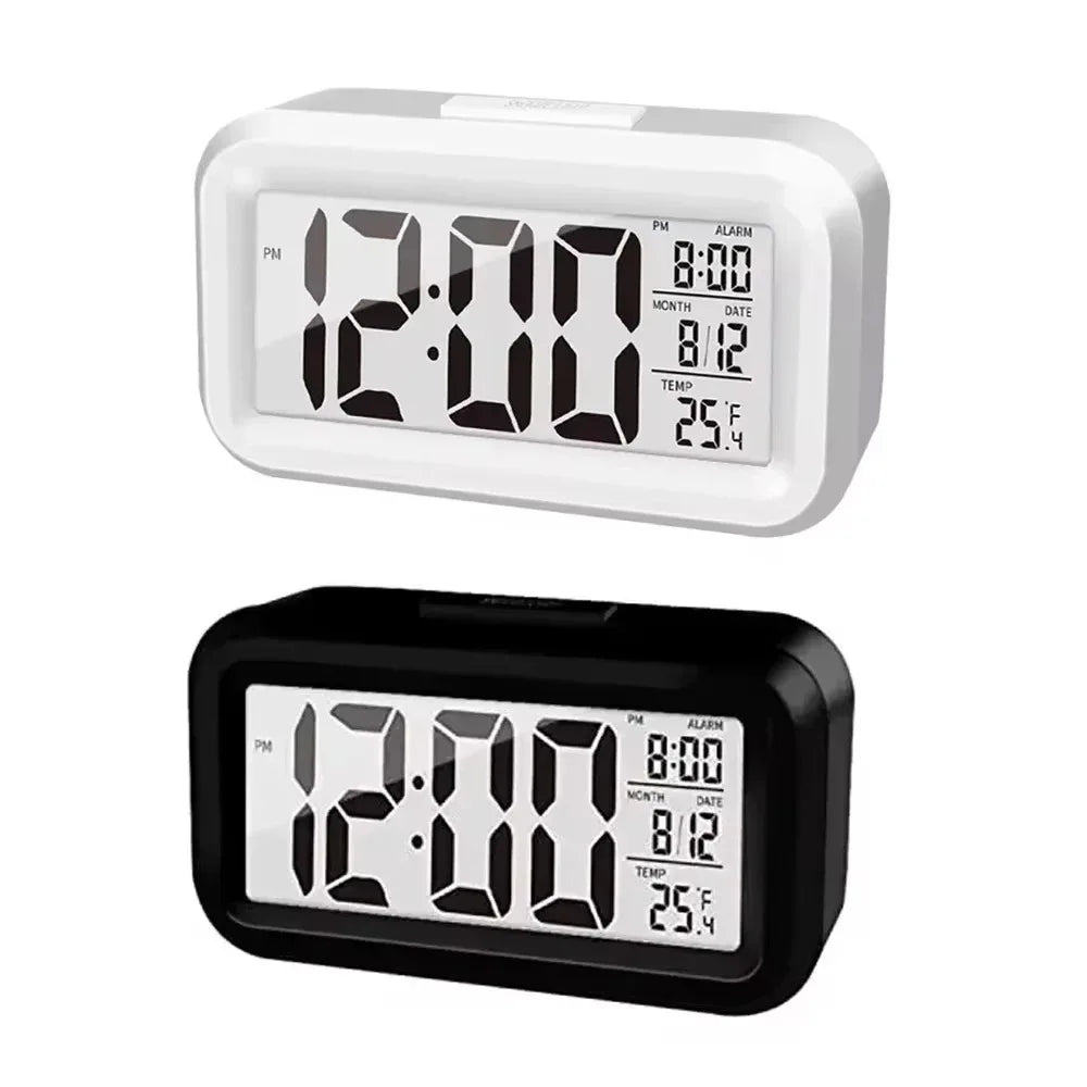 Small/Larger LED Digital Alarm Clock Backlight Snooze Mute Calendar Desktop Electronic Backlight Table Desktop Clocks