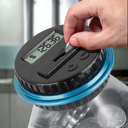 1PC Electronic Piggy Bank Counter Coin Digital LCD Counting Coin Money Saving Box Jar Coins Storage Box For USD EURO Money Gifts