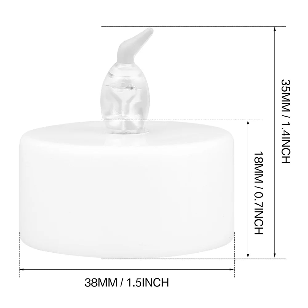 12/24Pcs Flameless LED Candle Battery Operated Flickering Candle For Home Christmas Party Wedding Decoration Tealight Candles