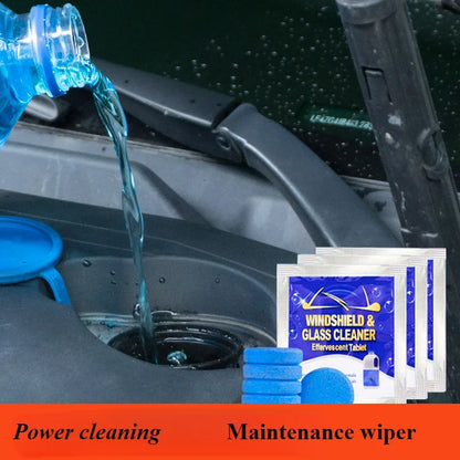 Car Windshield Glass Concentrated Washer Tablets Car Effervescent Washer Fluid Wiper Glass Solid Cleaning Tablets for Car Window