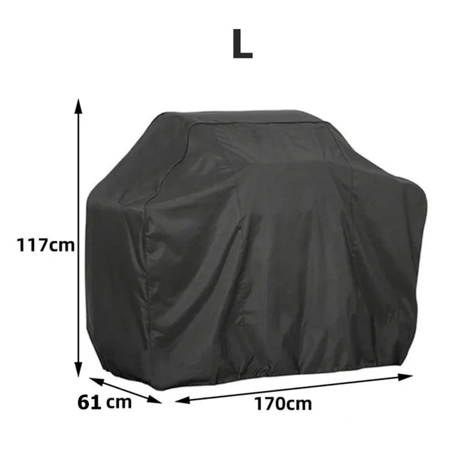 BBQ Gas Grill Cover UV Protective Durable Convenient Fits Weber Char-Broil Grill Furniture Cover Black
