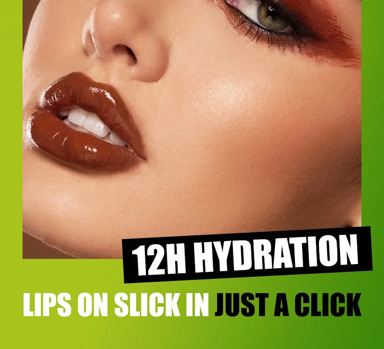 multicolor Silky Click Lip Care Hydrating Solid Lip Gloss with Radiant Mirror Shine, Effortless Press Long-Lasting
