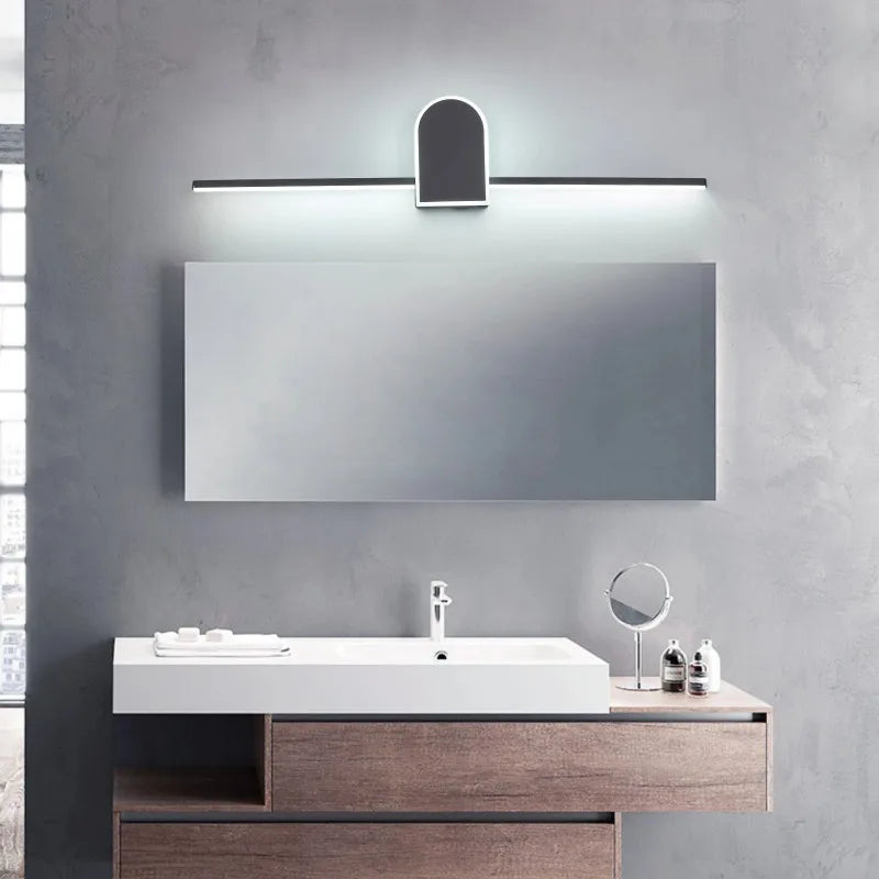 Bathroom Mirror Front Light Modern Led Wall Light Black&White Luminaires Sconce Wall Lamp L70 90 110cm Bathroom Lamp