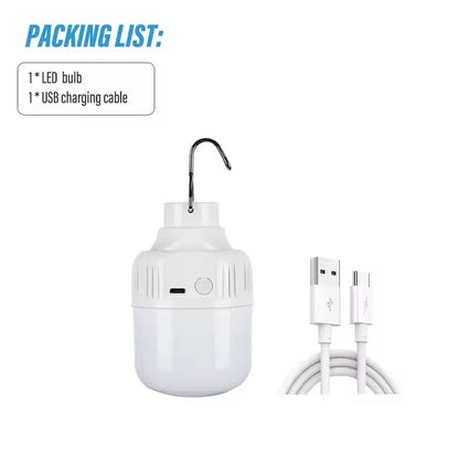 مصباح تخييم LED قابل لإعادة الشحن عبر USB وإضاءة طوارئ ومصباح يدوي للنزهات الخارجية وإضاءة خيمة معلقة