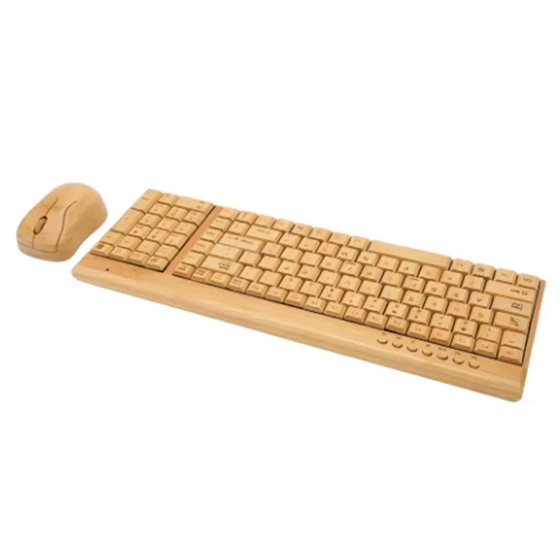 SOFT-Wireless Keyboard Mouse Bamboo Wood Computer Keyboard Bamboo Wireless Keyboard Andmouse
