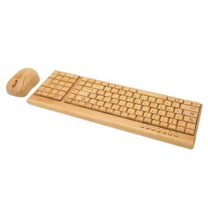 SOFT-Wireless Keyboard Mouse Bamboo Wood Computer Keyboard Bamboo Wireless Keyboard Andmouse