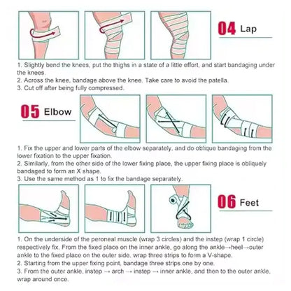 Self Adherent Cohesive Bandage Wrap Stretch Non Woven Self Adhesive Tape - Skin Colour Athletic Elastic Bandage