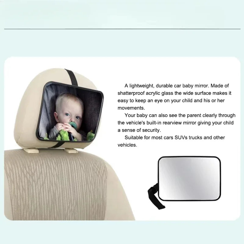 Car Rearview Mirror Baby Mirrors for Safety Interior Mirror Universal Car Seat Headrest Mirror Monitor Child Baby Safety Driving