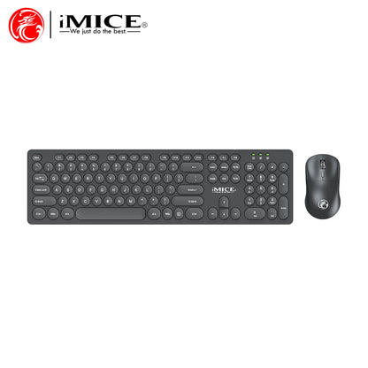 Wireless Keyboard and Mouse Combo - Full Size Wired Backlit Gaming Keycaps Optical Mouse with Adjustable DPI for Business Office